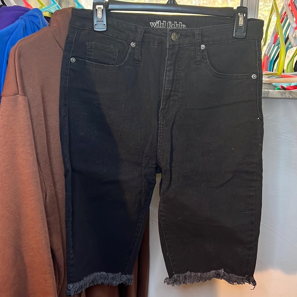 Black Bermuda/Boyfriend jean shorts